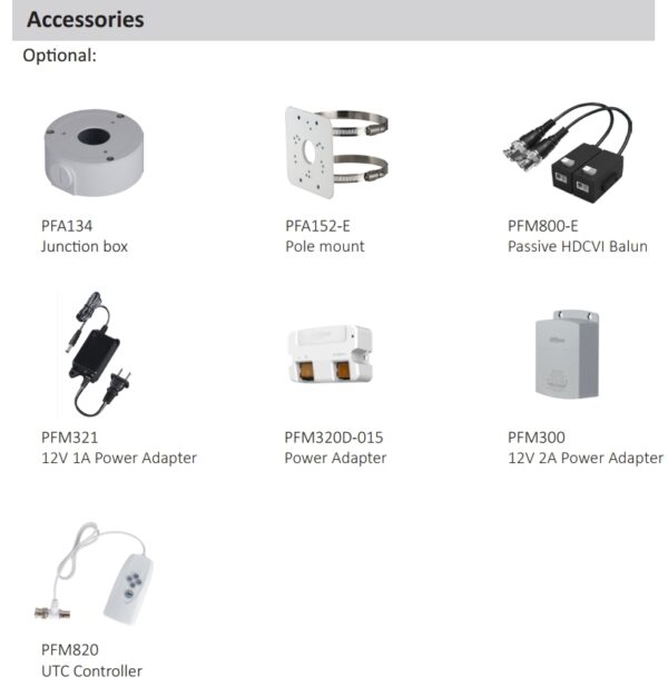 biovaas.com dahua cc camera hac-b1a21p accessories